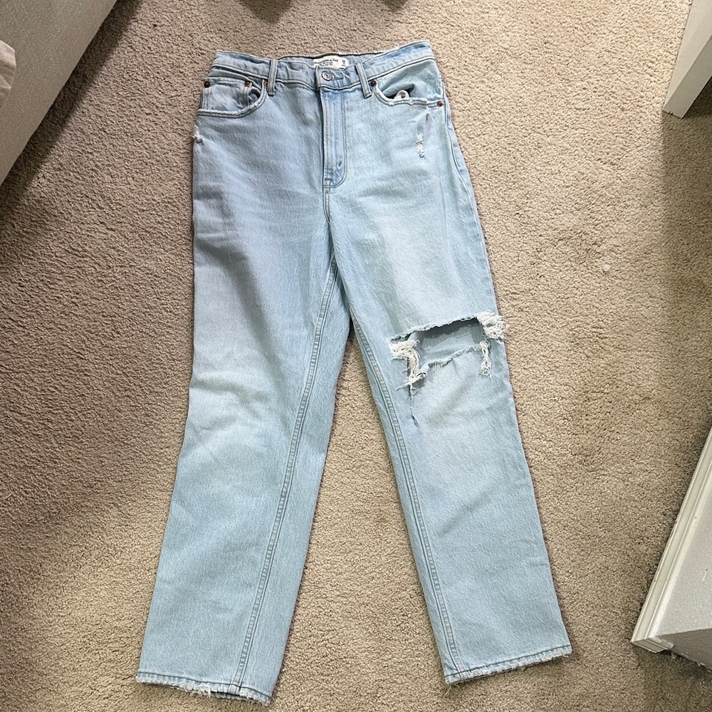 Abercrombie & Fitch Light Blue Straight Leg Jeans